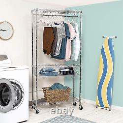Honey-Can-Do Chrome Rolling Laundry Station, 600 lbs