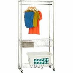 Honey-Can-Do Rolling Laundry Station, Chrome W