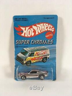 Hot Wheels 1975 Super Chromes Mustang Stocker Stars & Stripes On Card! HK