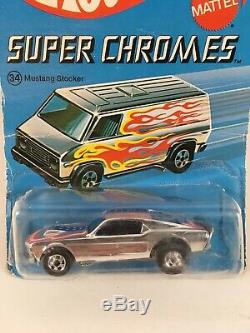 Hot Wheels 1975 Super Chromes Mustang Stocker Stars & Stripes On Card! HK