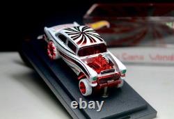 Hot Wheels'55 Chevy Bel Air Gasser White Red Chrome Custom Replica Display Case