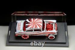 Hot Wheels'55 Chevy Bel Air Gasser White Red Chrome Custom Replica Display Case