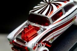 Hot Wheels'55 Chevy Bel Air Gasser White Red Chrome Custom Replica Display Case