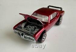 Hot Wheels Olds 442 Redline Spectraflame ROSE Open-Hood CUSTOM REPLICA