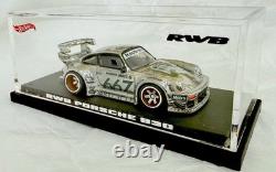 Hot Wheels RWB Porsche 930 Chrome Zamac Mirror Custom #667 WithAcrylic Case
