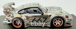 Hot Wheels RWB Porsche 930 Chrome Zamac Mirror Custom #667 WithAcrylic Case