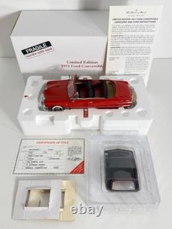 Htf! Danbury Mint 124 1951 Ford Convertible Coral Flame Red #1876/5000 Le Nmib