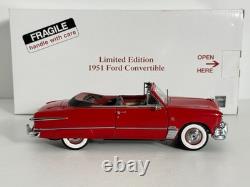 Htf! Danbury Mint 124 1951 Ford Convertible Coral Flame Red #1876/5000 Le Nmib