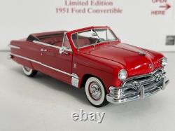 Htf! Danbury Mint 124 1951 Ford Convertible Coral Flame Red #1876/5000 Le Nmib