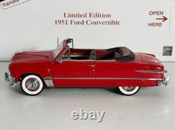 Htf! Danbury Mint 124 1951 Ford Convertible Coral Flame Red #1876/5000 Le Nmib