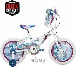 Huffy Disney Frozen 2 16 Girl's Bike with Training Wheels & Basket, White