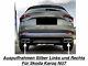 Imitating Exhaust Pipe silver for Skoda Karoq NU7 GR