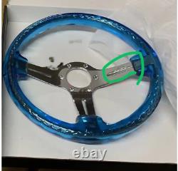 JDM Hitman style transparent crystal twisted steerinng wheel 330mm 13inch