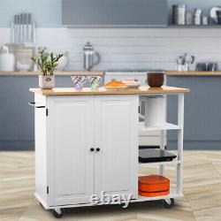 Kitchen Island Cart Rolling Wheels Buffet Cabinet With Towel Spice Large Cabinet