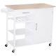 Kitchen Island Cart Rolling on Wheels Utility Storage Trolley Large Countertop
