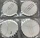 Lincoln Wire Wheel Chips Emblems Metal Size 2.25 Set Of 4 White & Chrome