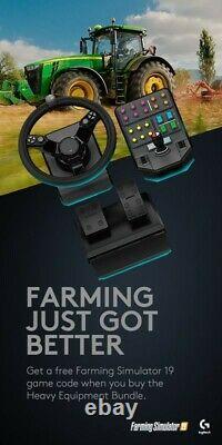 Logitech G Farm Simulator 19 Heavy Equipment Bundle PC PS4 Steering Wheel Panel