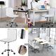 Low Back Armless Office Chairs Ribbed Swivel Task Chair Vanity Chair with Wheels
