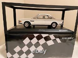 MINICHAMPS 1968 BMW (E9) 2800 CS in Gorgeous Chamonix White, 1 of 600, New 1/18