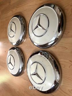 Mercedes-Benz 190 220 230 250 SL Tri-Star Wheel Covers Hub Caps-SET of 4