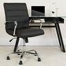 Mid-Back Black LeatherSoft Executive Swivel Office Chair withChrome Base &Arms