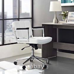 Modway Task Chair 33.5X25X25 Adjustable Height+Swivel+Wheels+Ergonomic White