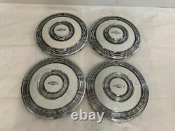 Monte Carlo Impala Hubcaps 1970 White 15 Wheel Covers Set of Four Chevy
