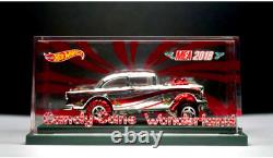 NEW Hot Wheels'55 Chevy Gasser CUSTOM Replica Candy Cane MEA 2018 Case Rubber