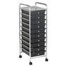 NEW Rolling Storage Organization 10 Shelves Plastic Drawers Wheeled Craft Cart