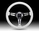 NRG Glow in the Dark Luminor White Wood Steering Wheel 350mm Chrome ST-015CH-YG