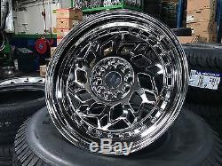 New 17 inch Super Chrome Classic Deep Dish Wheel (set of 4) For Mercedes Honda