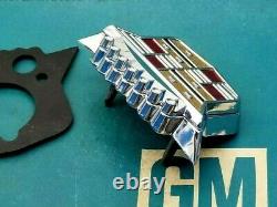 Nos 1970 Cadillac Trunk Lock Cover Emblem Flip LID Crest Deck Slider 70 Gm Trim