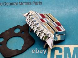 Nos 1970 Cadillac Trunk Lock Cover Emblem Flip LID Crest Deck Slider Gm Flipper