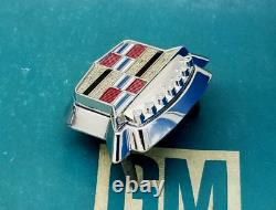 Nos 69 70 Cadillac Trunk Lock Cover Emblem Flip LID Crest Deck Slider Gm Flipper