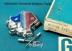 Nos 73 74 75 76 Buick Electra Trunk Lock Cover Emblem Gm Tri Shield Crest Trim