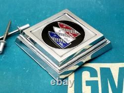 Nos 75 76 Buick Lesabre Trunk Lock Cover Emblem Flip LID Deck Gm Oem Flipper