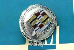 Nos 76 79 Cadillac Seville Trunk Lock Cover Crest Emblem Flip LID Wreath Gm Trim