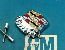Nos 77 78 79 Cadillac Trunk Lock Cover Crest Emblem Flip LID Ornament Gm Trim