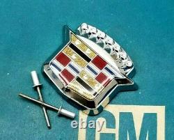 Nos 77 78 79 Cadillac Trunk Lock Cover Crest Emblem Flip LID Ornament Gm Trim