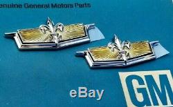Nos 77 90 Chevy Caprice Classic Roof Emblem Set Of Two Sail Panel Crest Gm Trim