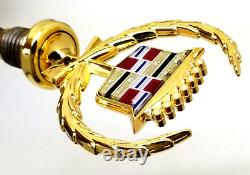 Nos 79 85 Cadillac Eldorado 24k Gold Hood Ornament Emblem Biarritz Trim Molding