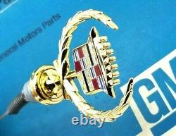 Nos 79 85 Cadillac Eldorado 24k Gold Hood Ornament Emblem Oem Gm Trim