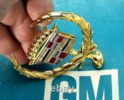 Nos 80 81 82 83 84 85 Cadillac Seville 24k Gold Hood Ornament Emblem Oem Gm Trim