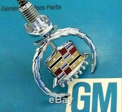Nos 80 92 Cadillac Fleetwood Brougham New Hood Ornament Emblem Gm Trim