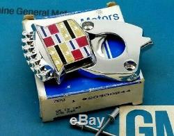 Nos 80 96 Cadillac Trunk Lock Cover Crest Emblem Flip LID Ornament Oem Gm Trim