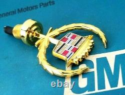Nos 85 93 Cadillac 24k Gold Deville Fleetwood Hood Ornament Emblem Gm