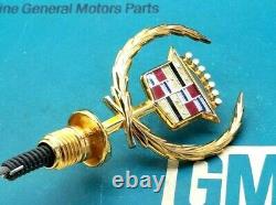 Nos 85 93 Cadillac Gold Plated Deville Fleetwood Hood Ornament Emblem Gm