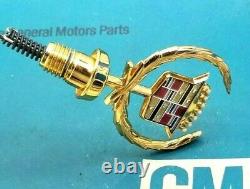 Nos 85 93 Cadillac Gold Plated Deville Fleetwood Hood Ornament Emblem Gm