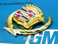 Nos 89 93 Cadillac Gold Deville Fleetwood Trunk Lock Cover Crest Wreath Emblem