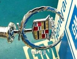 Nos 93 94 95 96 Cadillac Fleetwood Hood Ornament Crest Wreath Emblem Gm Brougham
